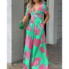 2023 Spring Women's Fashion V-neck Waist-Cinching Wide-Leg Jumpsuit