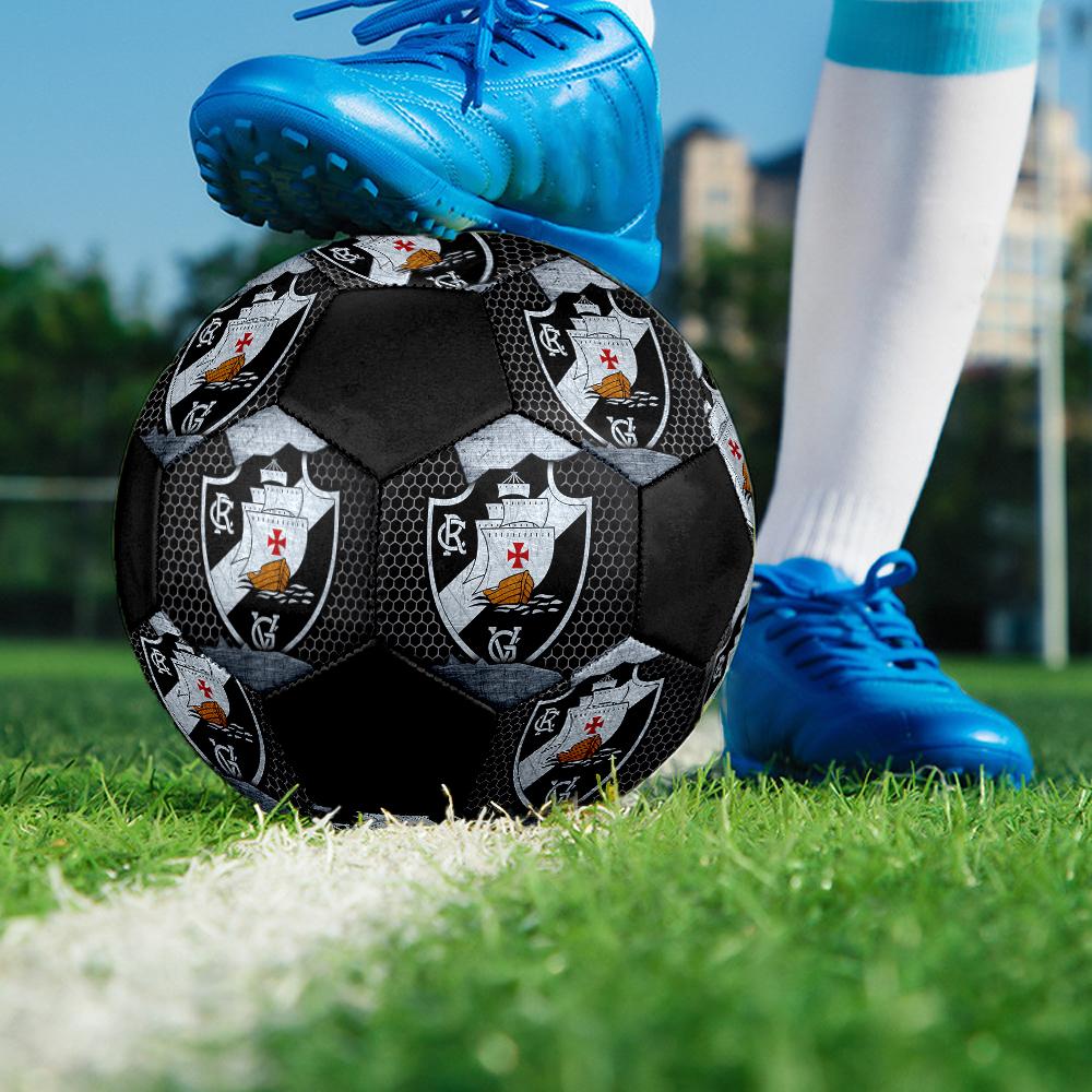 CR Vasco da Gama Soccer Ball, colorful, suitable for all ages, machine-stitched, PVC material, competition grade, durable and high bounce