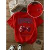 Women's Cotton Print Fashion Versatile Short Sleeve Daily T-Shirts Women’s