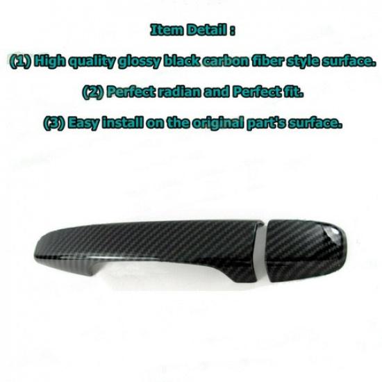 Set For 2013-2016 Scion FRS Coupe Carbon Fiber Side Door Handle Covers Trims