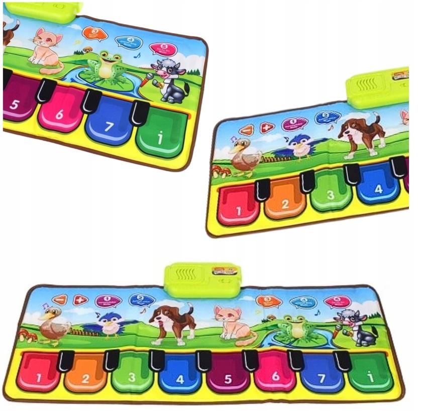 Interaktywna Mata Edukacyjna Gra Odgłosy Zwierząt Klawisze Sensoryczna