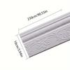 1 buc 2,3mX10cm Autocolant Tapet cu Model 3D Linie Decorativă Decor Plintă Sticker Bordură Perete
