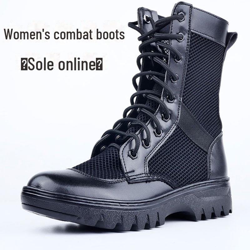 Lato 2025 Unisex Siateczkowe Oddychające Buty Taktyczne: Buty outdoorowe typu high-top do ochrony i treningu