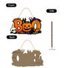 Halloween Wooden Hanging Sign BOO Decorative Wall Plaque for Holiday Party Indoor Outdoor Seasonal Celebration Decoration