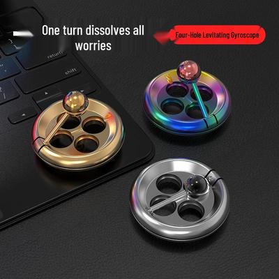 Metal Fingertip Spinner: Four-Hole Rotating Stress Reliever for Desk and Office