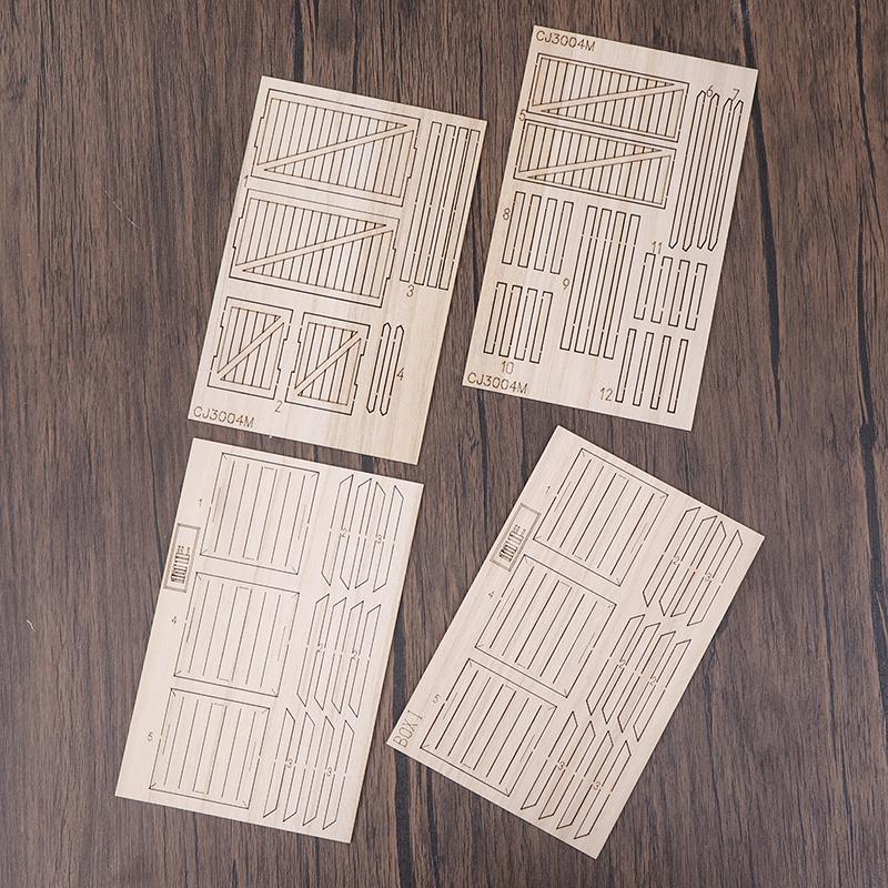 Scale 1:35 Miniature Wooden Box/Tray Bracket Assembly Model Handmake Diy Sand Table Scene Layout Materials Diorama Kit 1Pcs