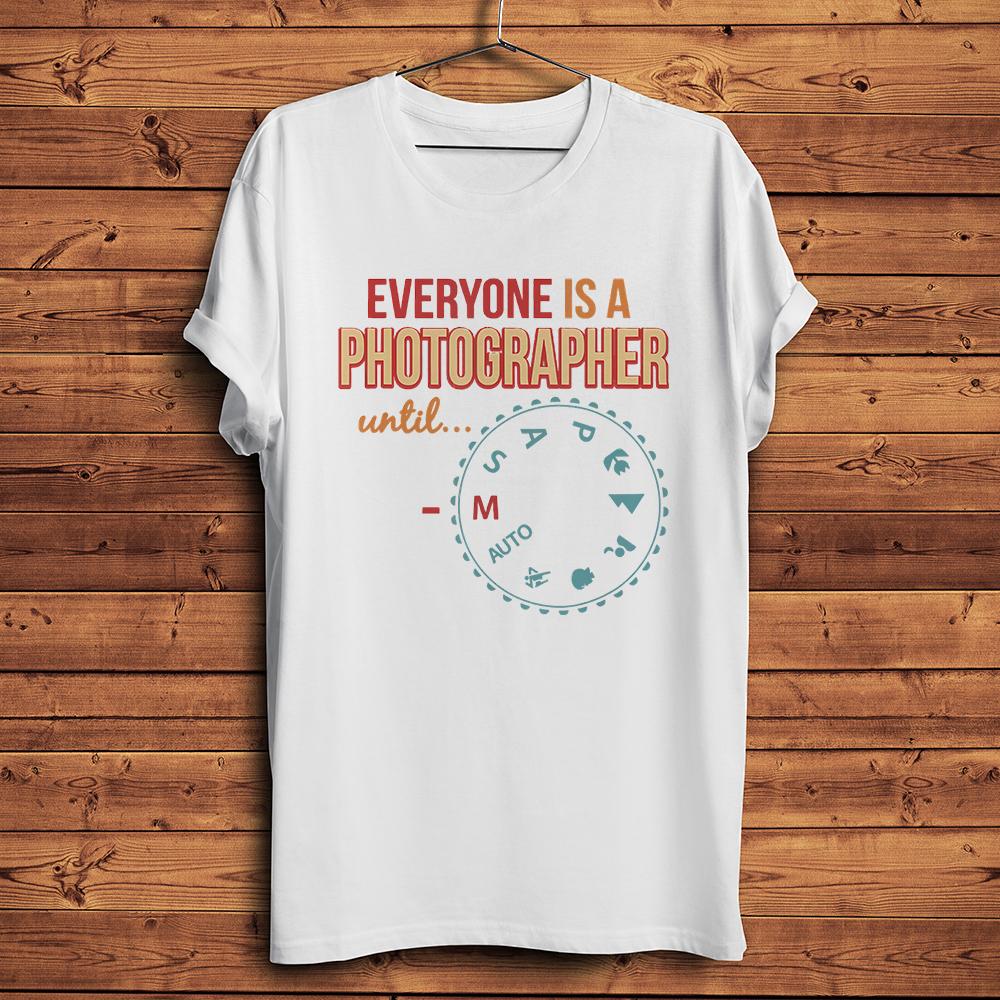 Camera Lens for Photographer Funny Photography TShirt Unisex Homme Short Sleeve Tee Unisex Breathable Retro Streetwear T Shirt