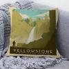 Vintage Travel City National Park Landscape 45*45cm Cushion Cover Pillow Cover Decor Pillowcase Home Pillowcase for Couch Pillow