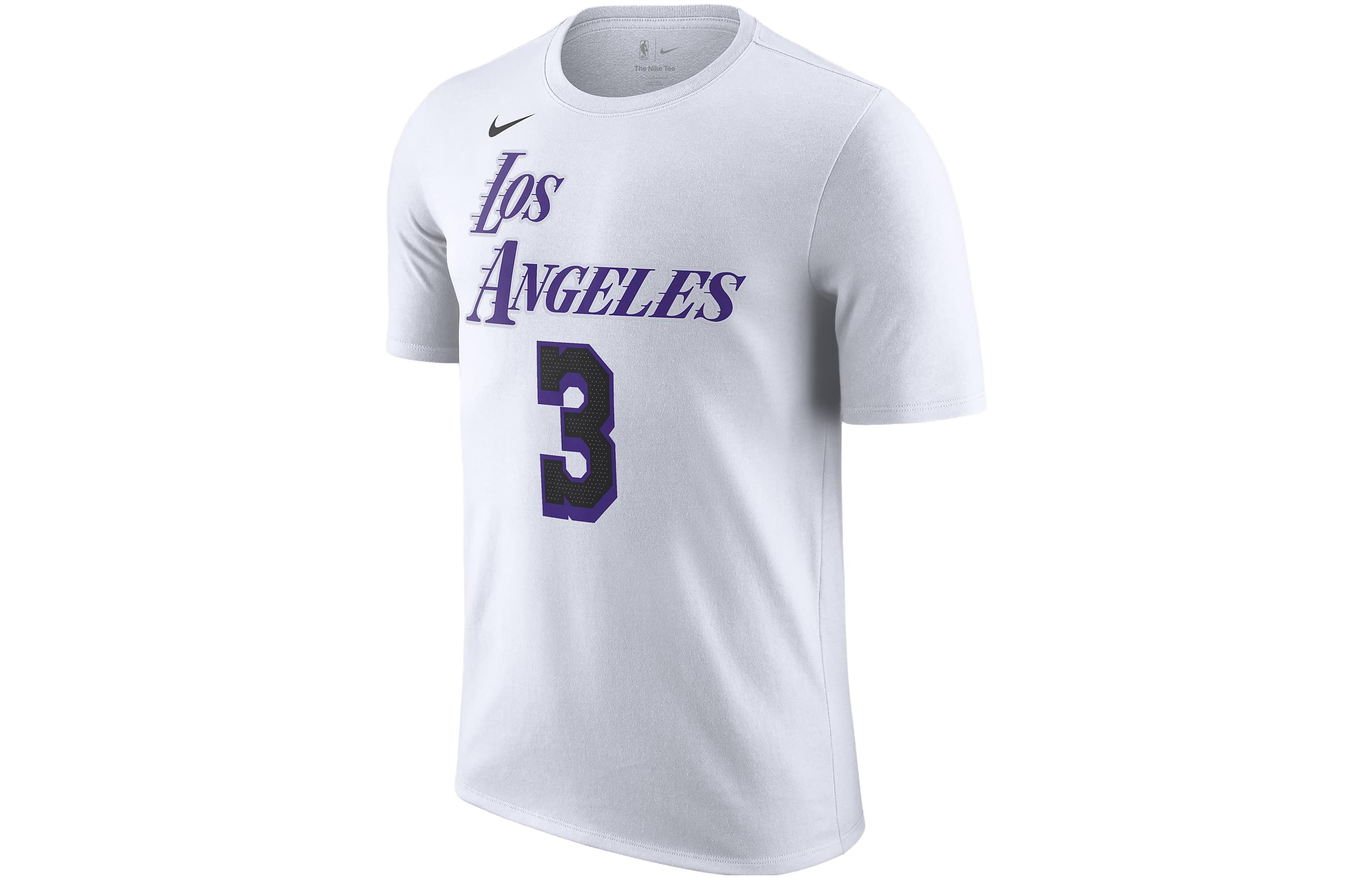 Nike Nba Los Angeles Lakers LeBron James City Edition T shirt DV5993-107 L