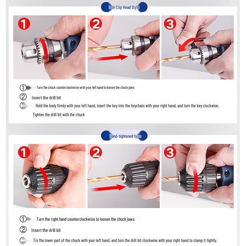 Dongcheng FF08-10 Electric Drill with Screwdriver Function CN Plug (adapter Included)