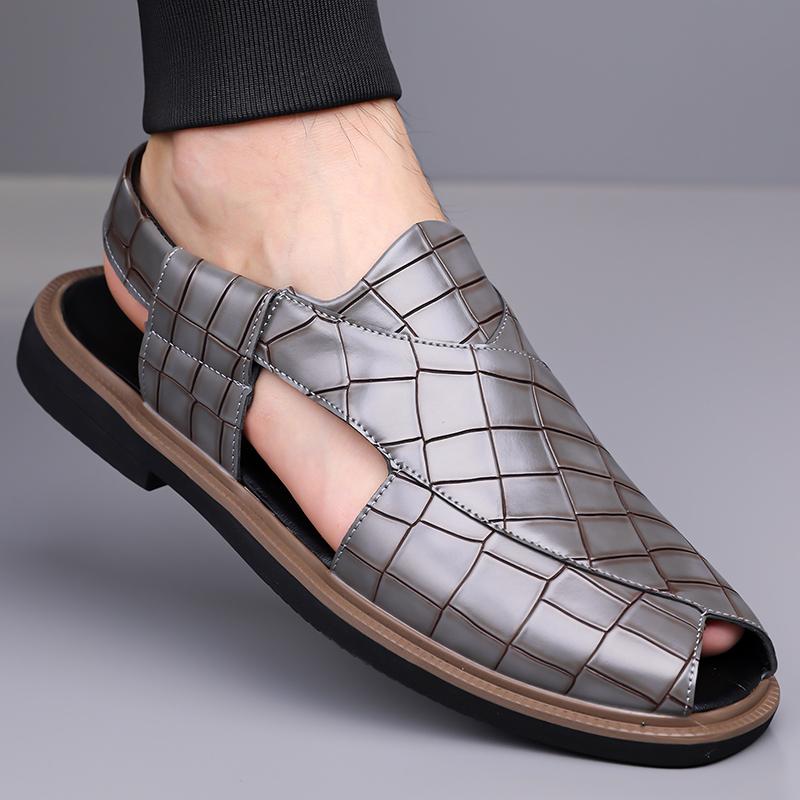 Men’s Sandals Mary Jane Dancing Shoes Dress Wingtip Wedding Stylish Formal Leather Prom Blazers Shoes Over Sized