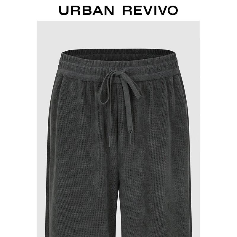 UR Women's 2025 Autumn Textured Elastic Waist Straight Leg Pants UYY650085