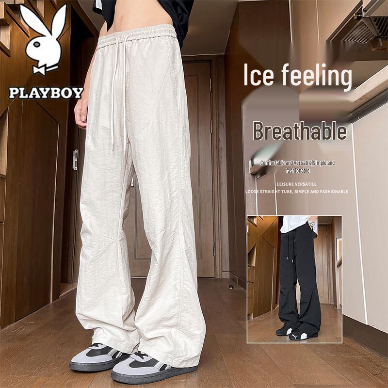 PLAYBOY Men s Summer Lightweight Straight-Leg Casual Pants 2XL