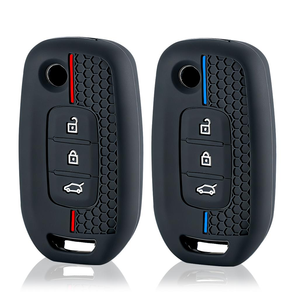 Silicone Key Fob Cover Auto Key Fob Case Fit For Renault Kwid Trafic Clio Kadjar Clio 5 Captur Arkana Sandero Stepway Logan Twingo
