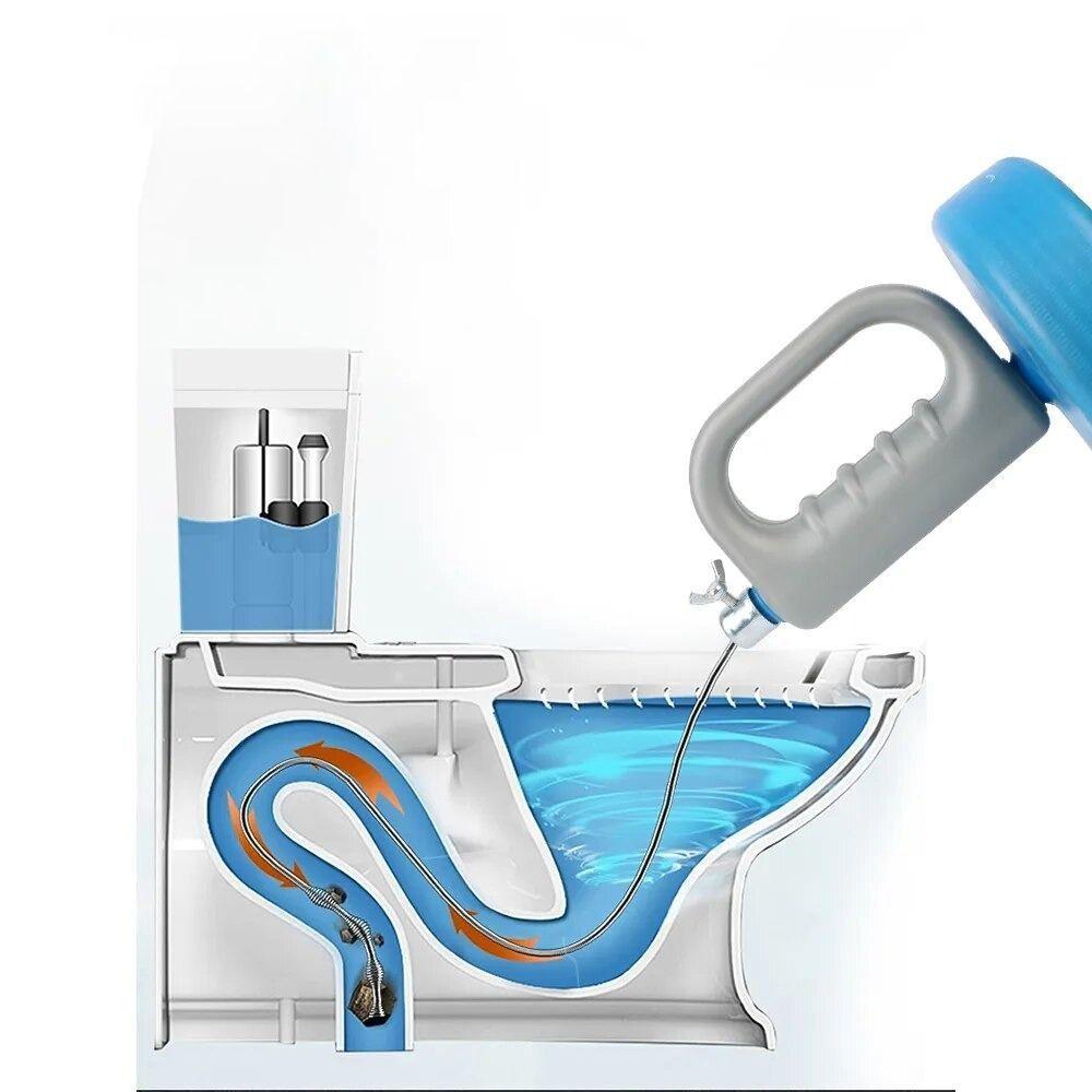 Handheld Sewer Pipe Plunger Dredge Extendable Clogged Remover Dredging Tool Pipe Plunger  Toilet