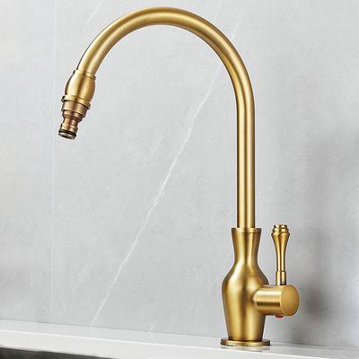 Antique Cold Water Only Faucet Kitchen Taps 360 Swivel Balcony Outdoor Sink Faucet