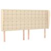 VidaXL Tête de lit avec oreilles Crème 203x23x118-128 cm Tissu3118417
