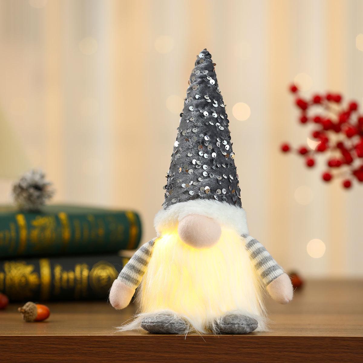 

Large Luminous Sequin Faceless Doll - Valentine s and Christmas Decoration