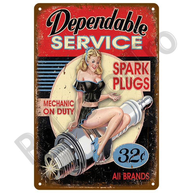 Workshop Car Parts Metal Sign Advertising Plate Wall Deocr Retro Decor Auto Parts Sign Vintage Tin Sign Metal Poster For Garage