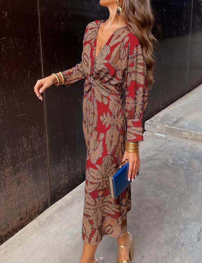 Autumn  Print Women's Dress