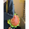 Burger Shape Pu Mini Crossbody Bag With Zipper For Casual Daily Use