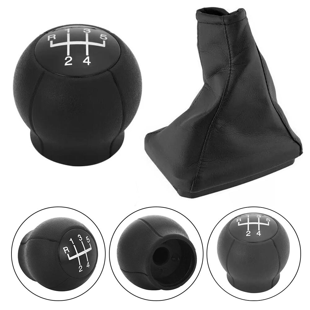 Black Color 5-speed Gear Knob Gear Gaiter Knob Gear Shift Gaiter