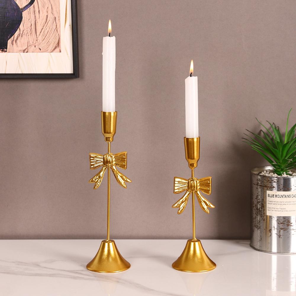 European Style Romantic Dining Table Decoration Retro Candlelight Dinner Props Wedding Table Candle Stand Exquisite Candlestick