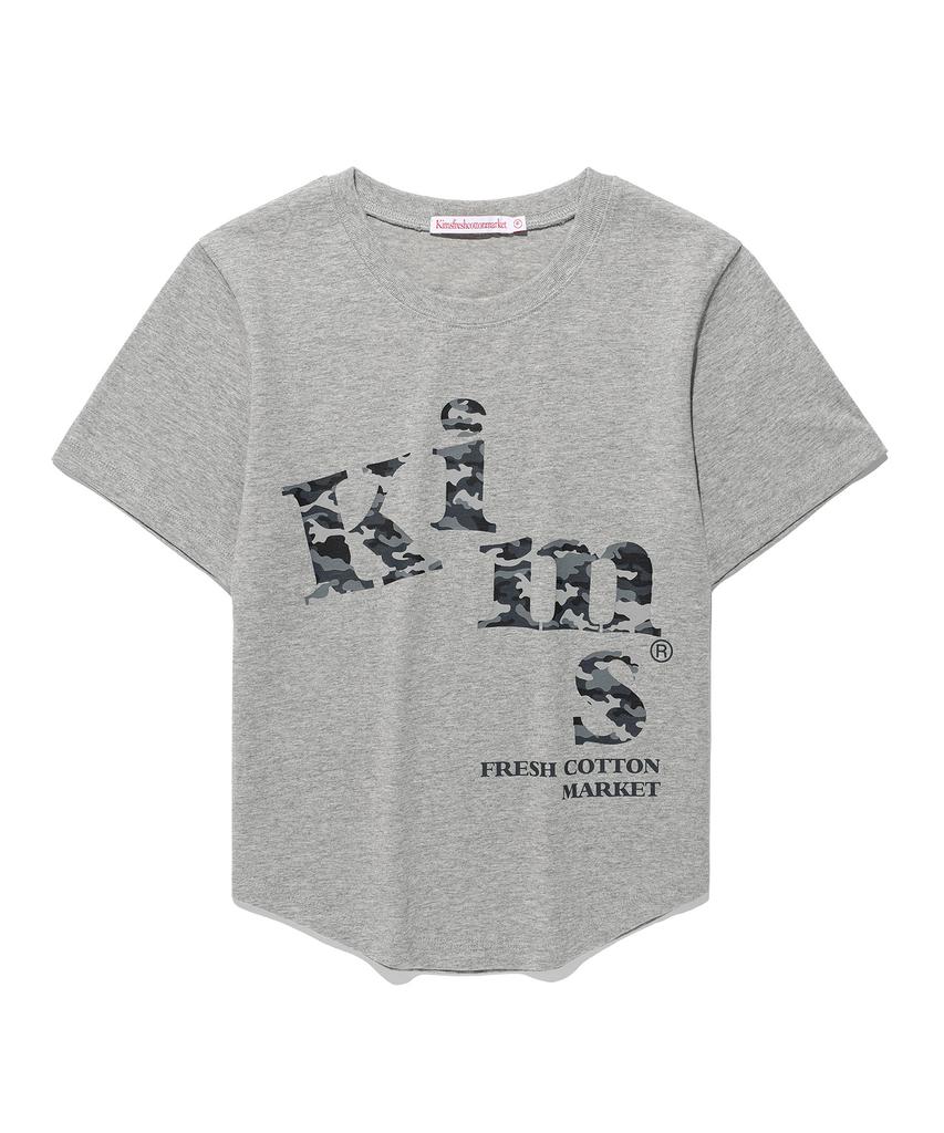 Kimseupeulesikoteunmakes Mesh Alpha Camo T-Shirt Grey