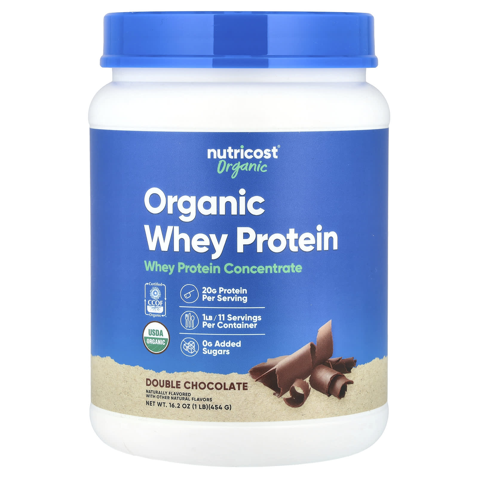 

Nutricost, Organic Whey Protein, Double Chocolate, 1 lb (454 g)