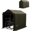 Used Cycle House Cycle Port Outdoor Anovara Highly Durable Thick Steel Pipe Thick Cover 420D M-Green-carport