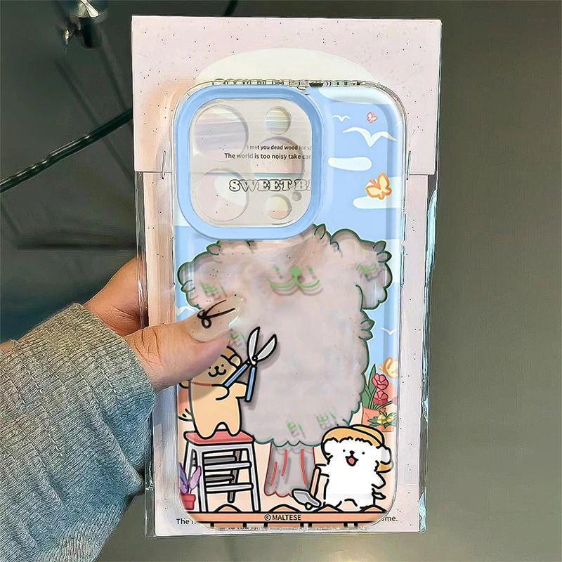 

Drop-Proof Puppy Pruning Tree Phone Case for Apple iPhone 11, 13 Pro, 14, 15, 16, 17 Pro Max - Soft, Durable Shell iPhone 12