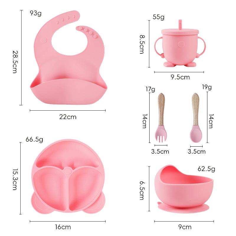 Silicone Suction Cup Bowl & Spoon Set for Babies - Children s Tableware