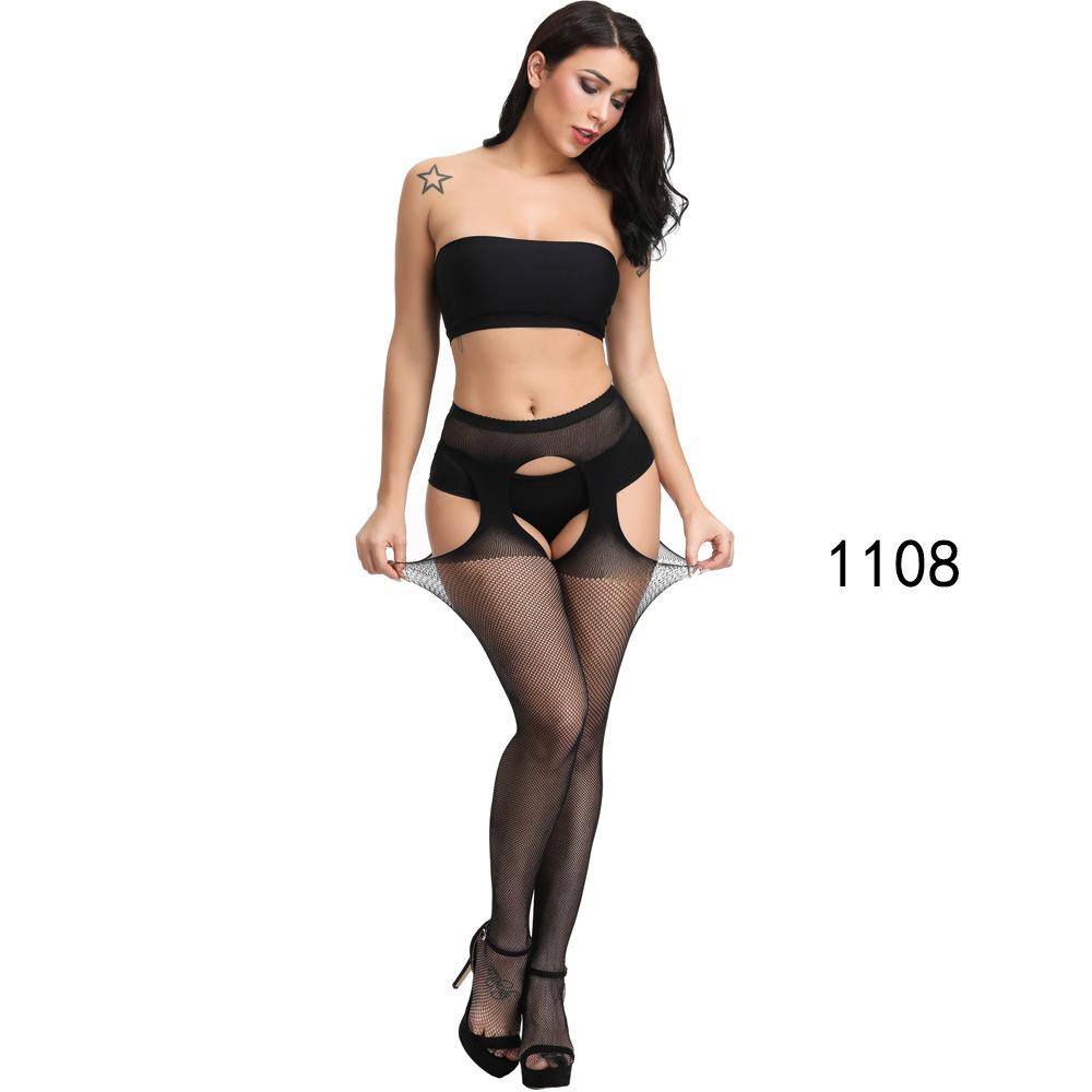High-End Sexy Lingerie Fishnet Stockings with Non-Slip Garter, Nurse & Stewardess Style