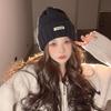 Women's Autumn and Winter New Big Head Circumference Warm Knitted Hat Korean Style Student Face Small Ear Protection Cold Hat Pile Hat