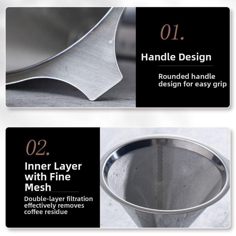 Paper Free Stainless Steel Coffee Dripper Hand Dripping Coffee Maker  Hand Drip Coffee
