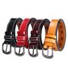 Handmade Woven Leather Belt with Alloy Buckle - Unisex Casual Fashion for Jeans
