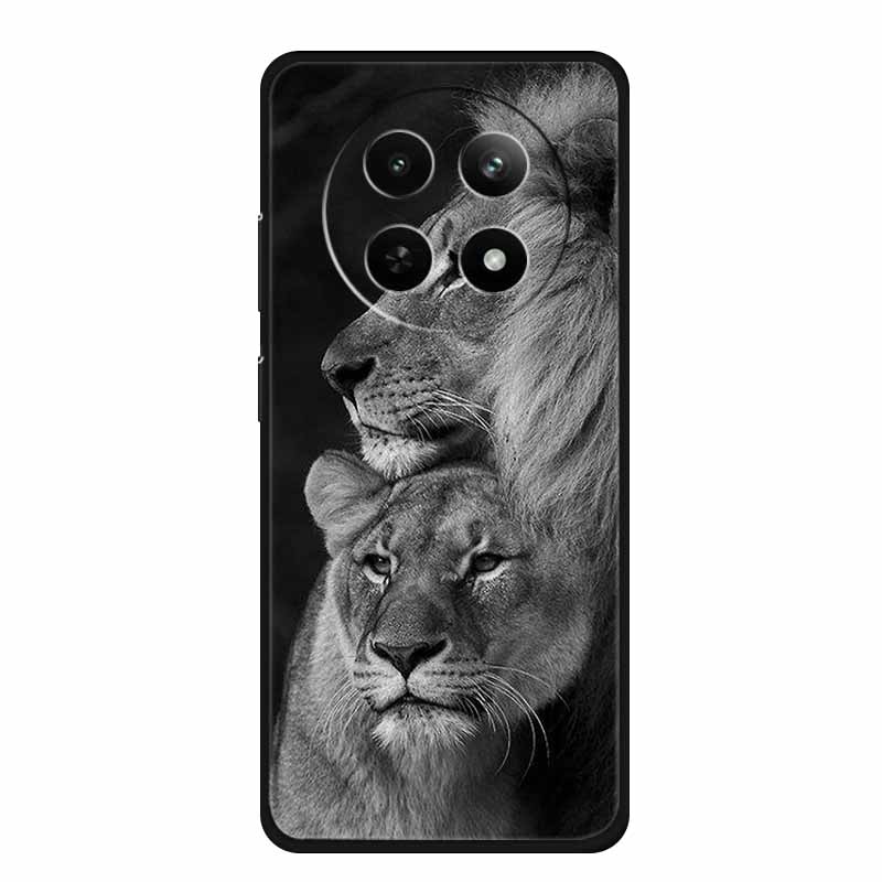 For Realme 13+ 5G Case Animals Soft Silicone TPU Phone Cases Back Cover For OPPO Realme 13 Plus 5G RMX5002 Wolf Protector Coque