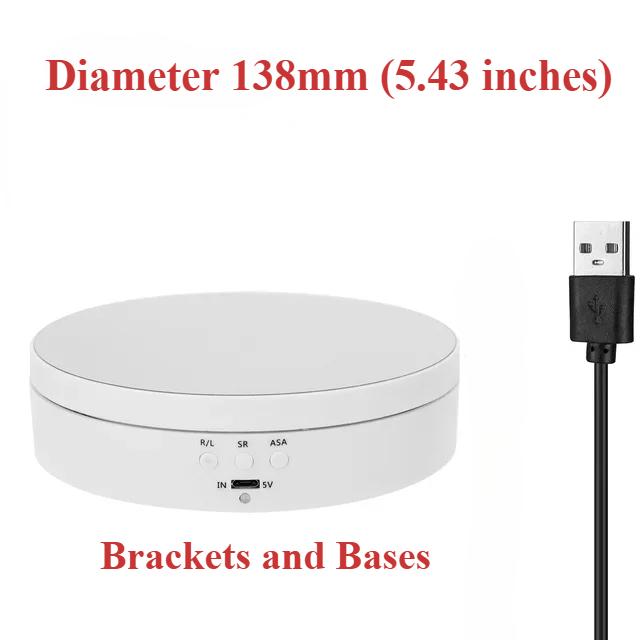 3 Speed Electric Rotating Display Stand 360 Degree Jewelry Turntable Rotating Base Rotary Table for Photography Video Shoot Prop