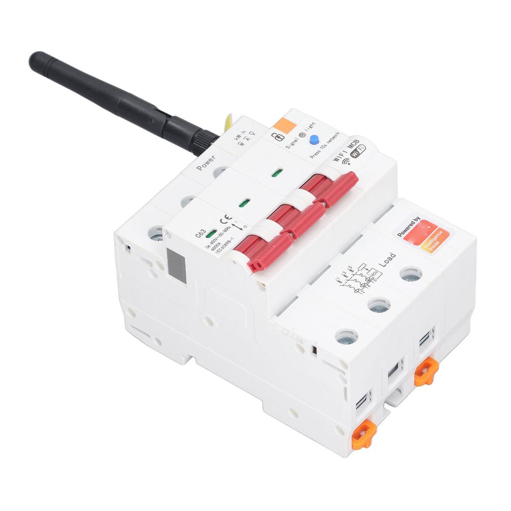 WIFI Metering Circuit Breaker 3P 63A Remote Control Timed Switching Smart Leakage Switch AC400V