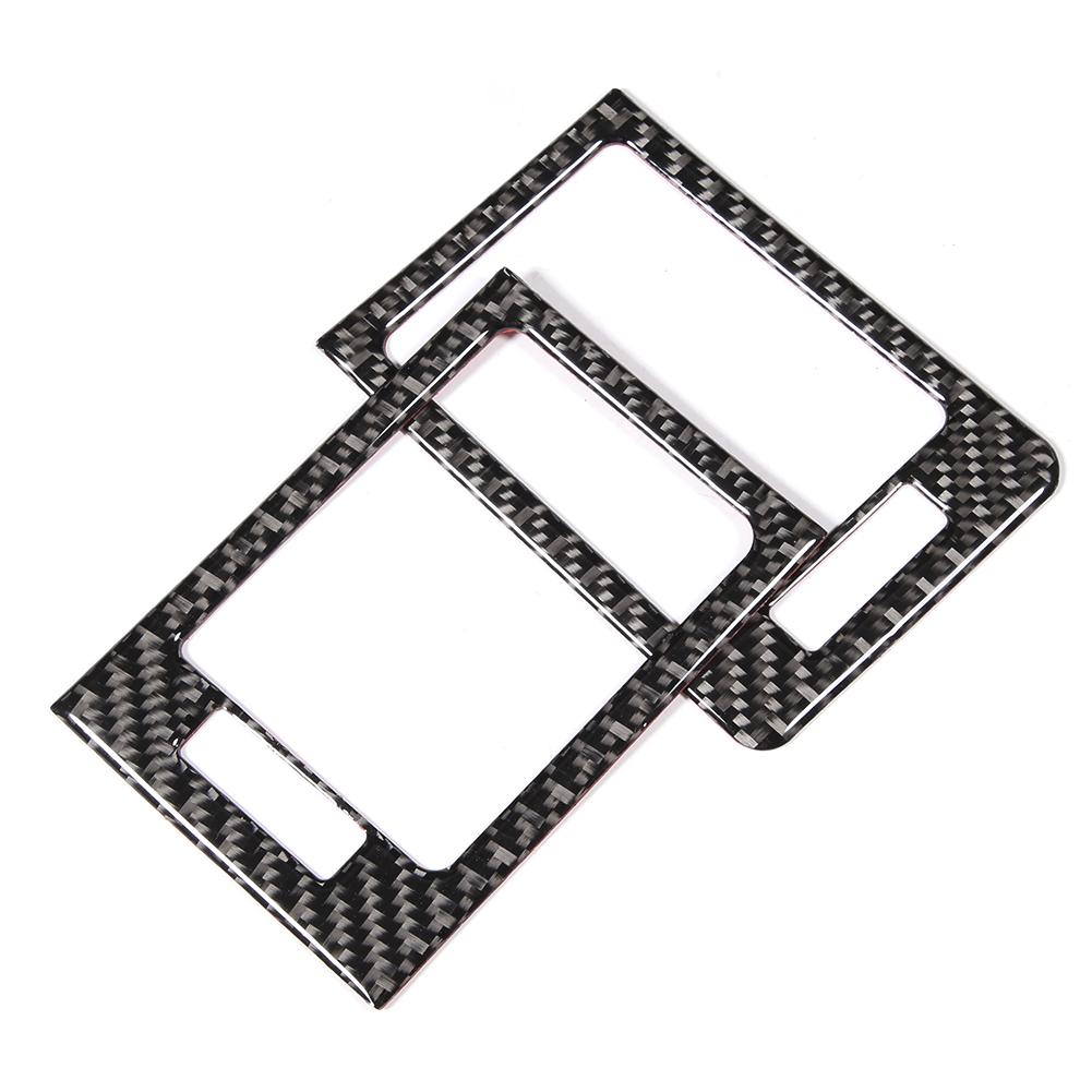 2 Pcs Control Panel Vent Trim Soft Carbon Fiber Air Outlet Cover Fit for Mercedes W204 05 12