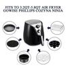 Air Fryer Accessories, Set of 8 Fit for Most 5.8Qt and Larger Oven Cake & Pizza Pan, Metal Holder, Skewer Rack & Skewers, Etc, BPA Free, Nonstick Coat