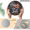 2D Flat, 1pc Round Aluminum Sign, 4th of July Vintage US Flag Design, Patriotic American Independence Day Metal Wall Art, Perfect for Home, Garage