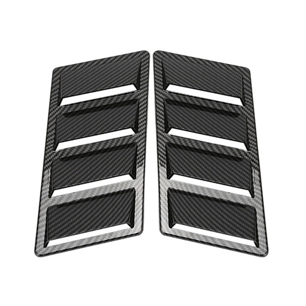 Universal Car Front Bonnet Vents Hood Fender Decorative Carbon Fiber Look 1 Pair
