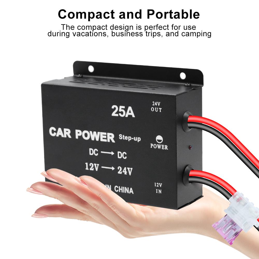 Car Power Converter Transformer For RV Truck Trailer Van Voltage Booster Auto Accessories Power Step-up Adapter DC 12V to 24V
