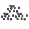 30Pcs Hexahedral Dice Right Angle Pure Black Plastic for Classroom Board Game Party Favor Fun