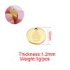 Mirror-Finish Titanium-Steel 18K Gold-Plated Ice Cream Pendant DIY Kit
