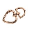 12PCS Heart Shape Swivel Buckles Zinc Alloy 360° Rotation Multifunctional Trigger Spring Keyring Buckle for Handbag Gold
