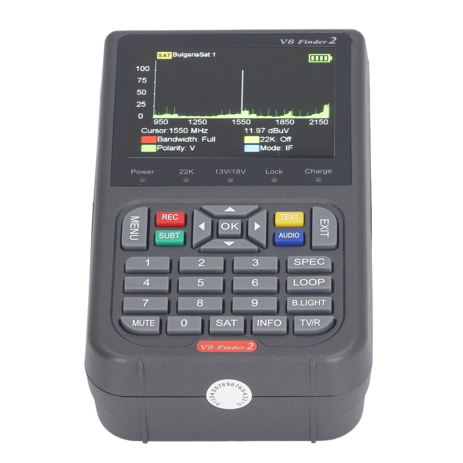 

Спутниковый искатель 9502150 МГц 3,5-дюймовый экран цифровой SAT-метр DVB S2X S2 S приемник сигнала DC5V 9V