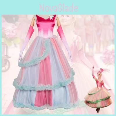 Wicked Glinda Cosplay Dress For Halloween Anime Role Play