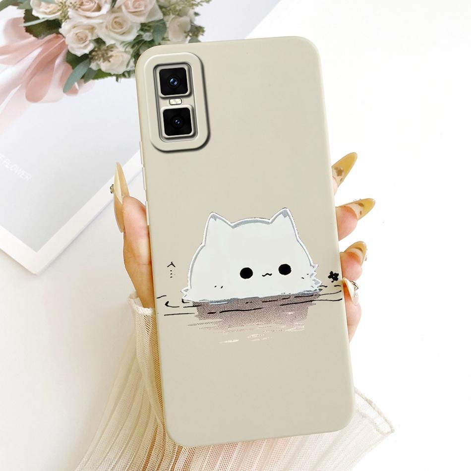 For Infinix GT 30 Pro X6873 Cute Cat Flower Cartoon Phone Case For Infinix GT30 Pro 5G Shockproof Soft Silicone Covers Bumpers